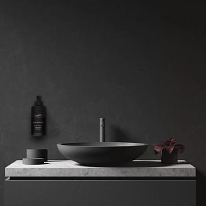 Imagen de muestra con soporte PGS 350 BLACK y producto Sanit ECODERM, Jabón dermatológico para el lavado de manos.