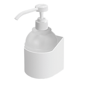 Wall support PGS 500 WALL white with bottle for 500 ml ED containers.