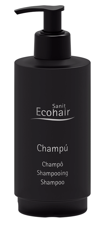 Imagen de producto Sanit ECOHAIR LB (Línea Black) de la página de destino Línea Black Amenities.