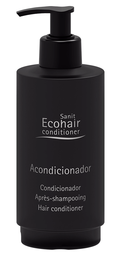 Imagen de producto Sanit ECOHAIR CONDITIONER LB (Línea Black) de la página de destino Línea Black Amenities.