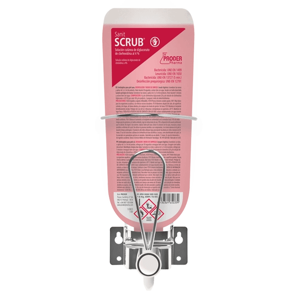 Product support PGS 1000 CODAL INOX wit Sanit SCRUB Product.