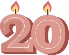 ilustración de 20 años para la entrada de junio.