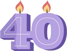 ilustración de 40 años para la entrada de junio.