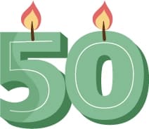 ilustración de 50 años para la entrada de junio El envejecimiento de la piel.