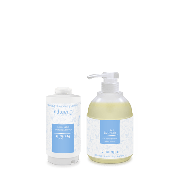 Página Info Sanit ECOHAIR, espuma antiséptica para piel sana.